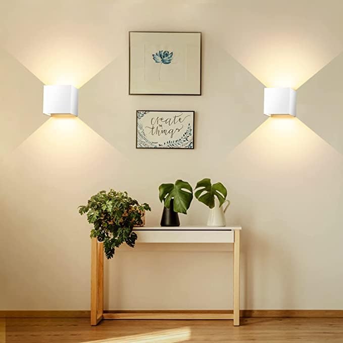 2 Pack 6 W LED Battery Operated Wall Light