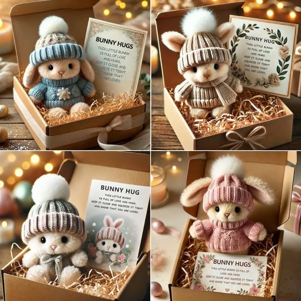 Luhaka® 🎉Special Sale🐇Handmade Mini Bunny Hug Cute Easter Gift🎁