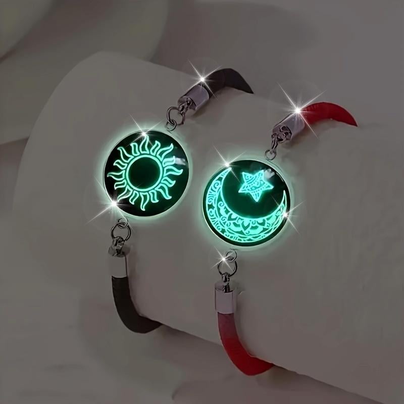 Cilifer®🔥 2-Pack Sun & Moon Bracelets – Luminous Couples Jewelry for Long-Distance Love