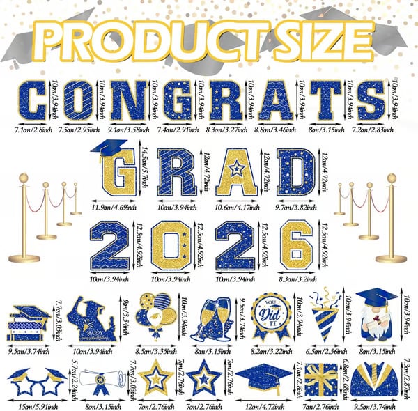 🎓 2026 Grad Car Magnets 🧲 – 30-Piece Set for Celebration Decor (Cars. Fridges & More) 🎁Buy 2 Free Shipping