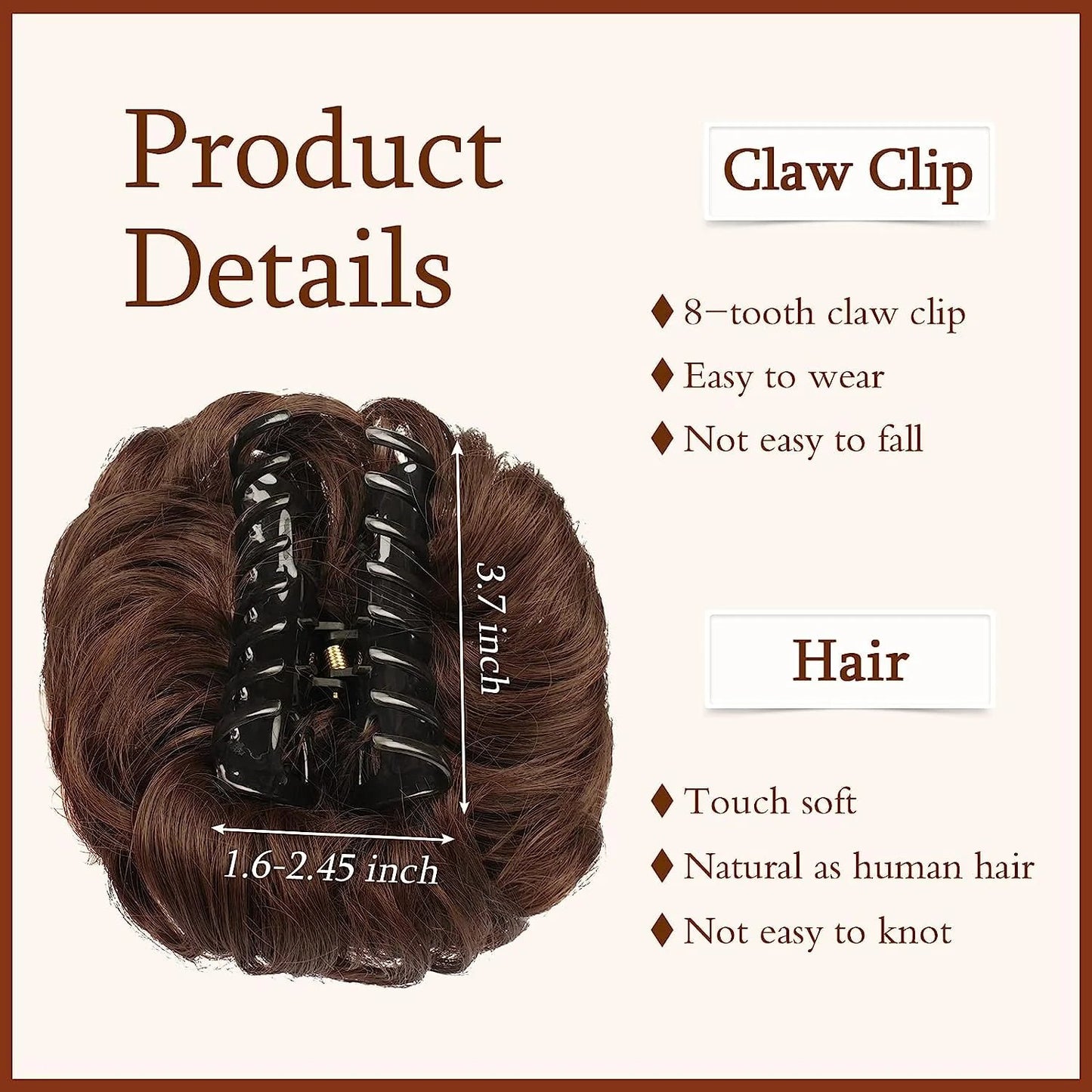 Luhaka® Claw Clip Messy Bun Hair Piece