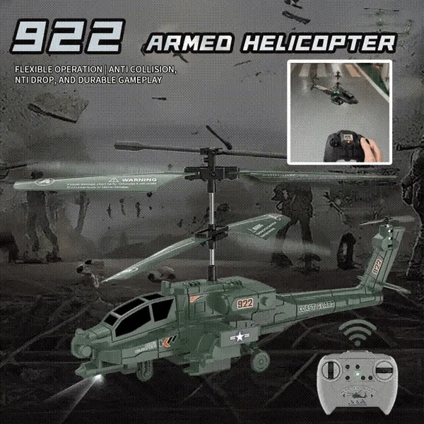 Luhaka®  3.5 Channel Military RC Helicopters with LED Light. Altitude Hold. One Key Take Off/Landing