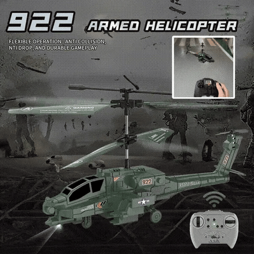 Luhaka®  3.5 Channel Military RC Helicopters with LED Light. Altitude Hold. One Key Take Off/Landing