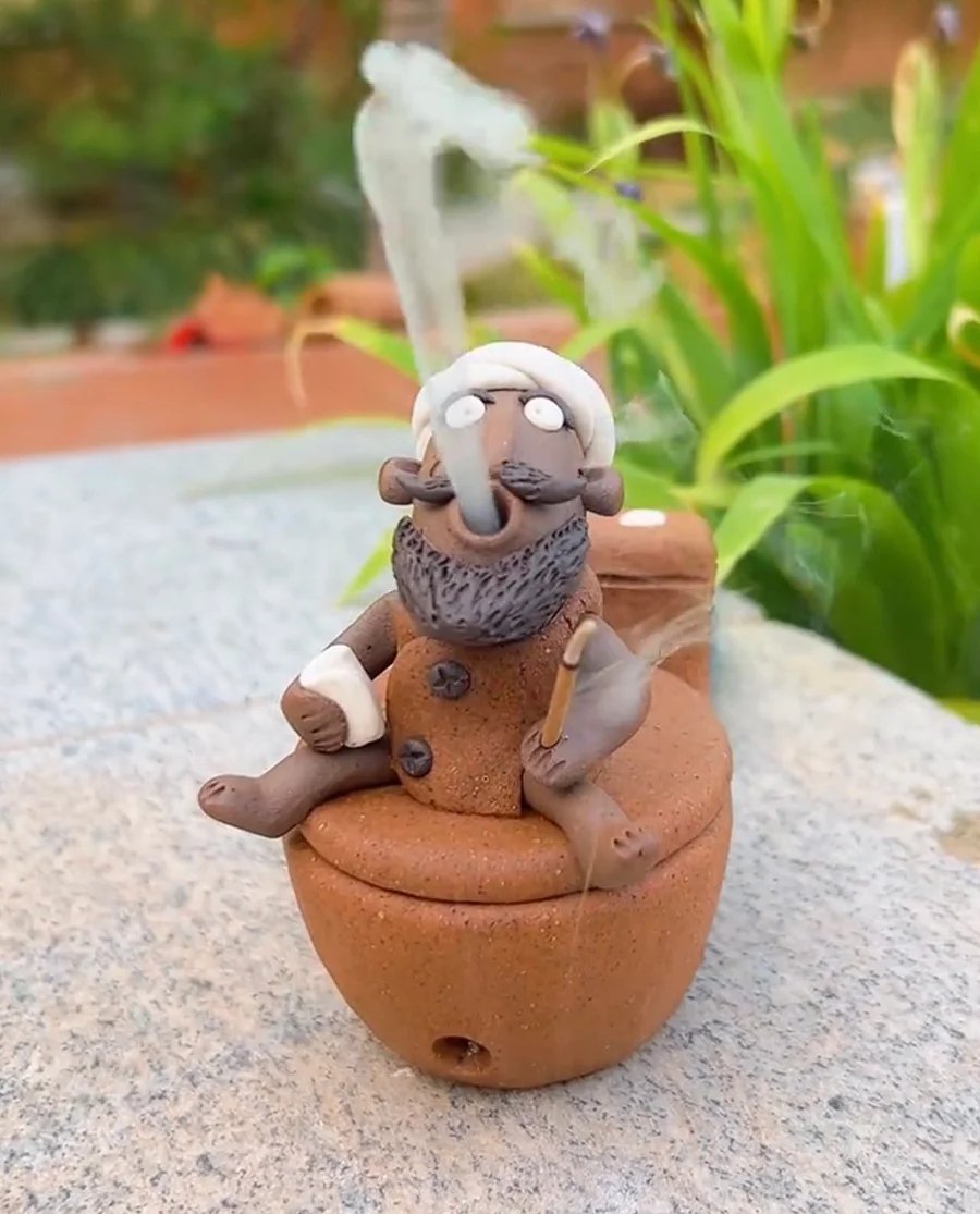 Cilifer® Handmade Bath Guy Ceramic Incense Holder