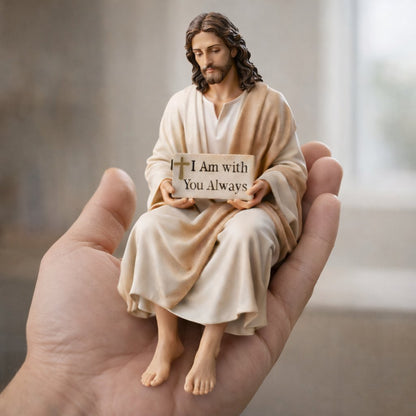 Luhaka®  ✨Handcrafted Jesus Figurine✝️Serene Desk Companion🙏