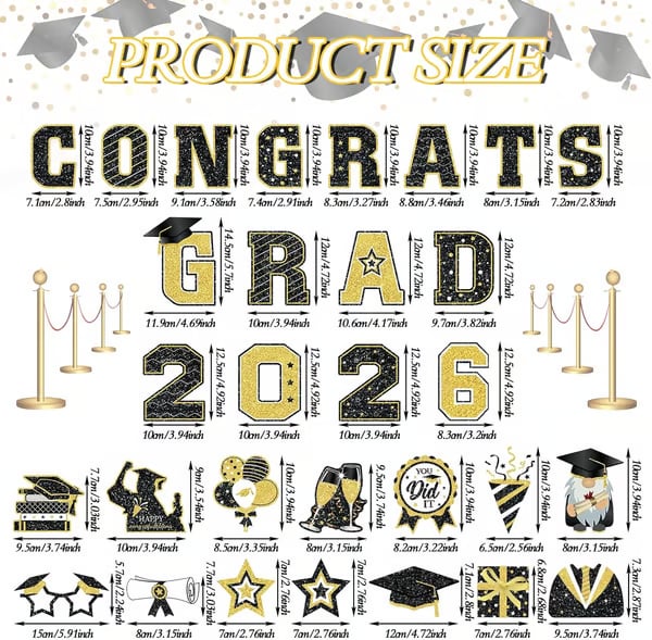 🎓 2026 Grad Car Magnets 🧲 – 30-Piece Set for Celebration Decor (Cars. Fridges & More) 🎁Buy 2 Free Shipping