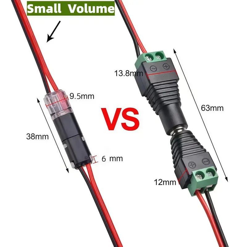 Luhaka®🔥Double-Wire Plug-in Connector Led Light Strip Connectors 2 Pin