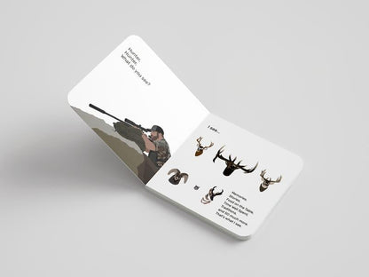 Luhaka® 📚🦌 Whitetail. Whitetail. What Do You See? — Rounded-Corner & Reinforced Children's Card for the Hunting Family