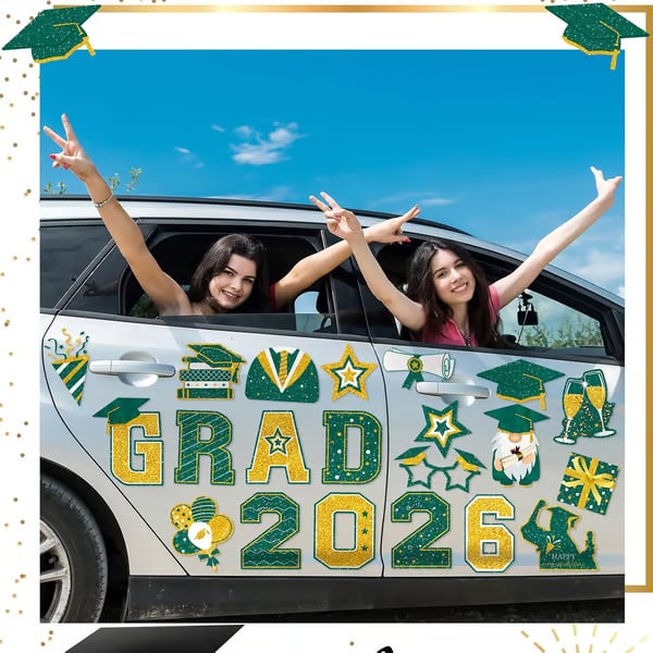 🎓 2026 Grad Car Magnets 🧲 – 30-Piece Set for Celebration Decor (Cars. Fridges & More) 🎁Buy 2 Free Shipping