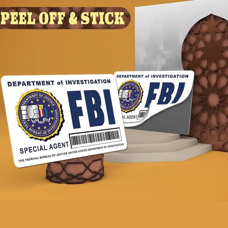 Cilifer®🔥Secret Agent Card Skins Kit: FBI/ICE Designs  • Cosplay & Gift Stickers