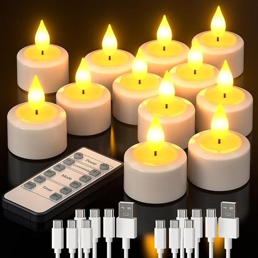 LED Tea Lights Rechargeable with Remote Control