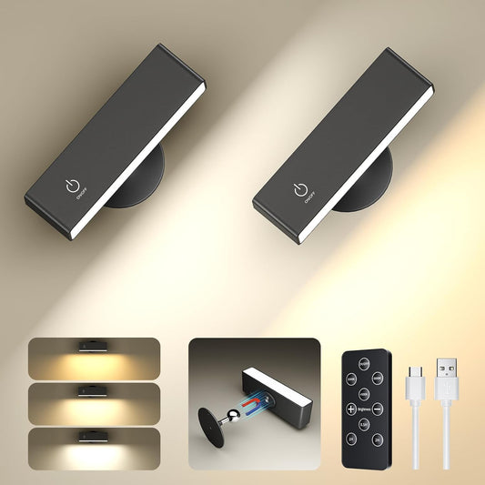 LED Wall Light Wireless Pack of 2
