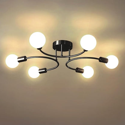Ceiling Light Vintage 6 Bulbs Sputnik Industrial Ceiling Light Retro Chandelier