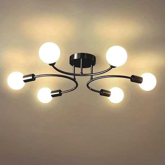 Ceiling Light Vintage 6 Bulbs Sputnik Industrial Ceiling Light Retro Chandelier