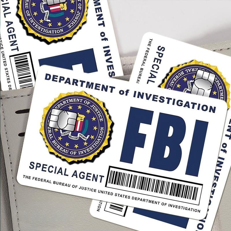 Cilifer®🔥Secret Agent Card Skins Kit: FBI/ICE Designs  • Cosplay & Gift Stickers