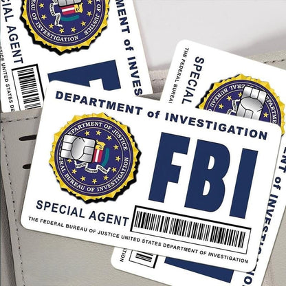Cilifer®🔥Secret Agent Card Skins Kit: FBI/ICE Designs  • Cosplay & Gift Stickers