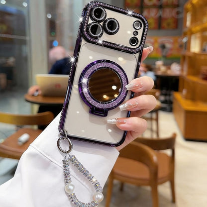 Luhaka®  ✨💎Sparkling Diamond Women's Phone Case with Mirror & Stand for iPhone 12/13/14/15/16/17 Pro Max.17Air.14/15/16 Plus💖