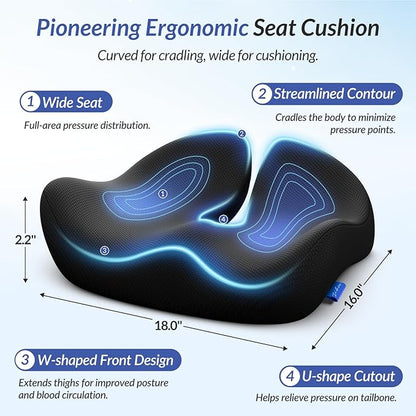 Luhaka®  🎁🎁Ergonomic Memory Foam Seat Cushion