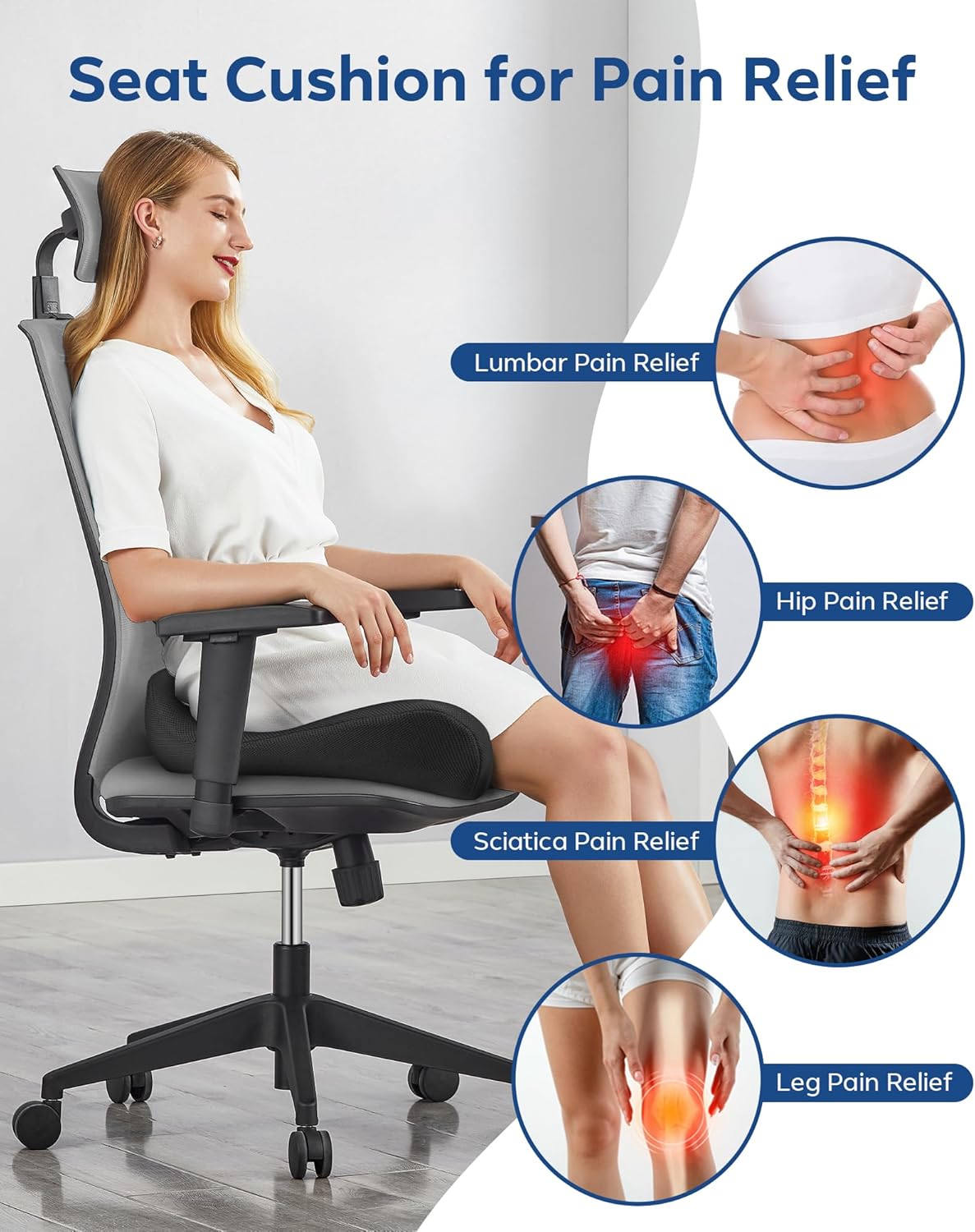 Luhaka®  🎁🎁Ergonomic Memory Foam Seat Cushion