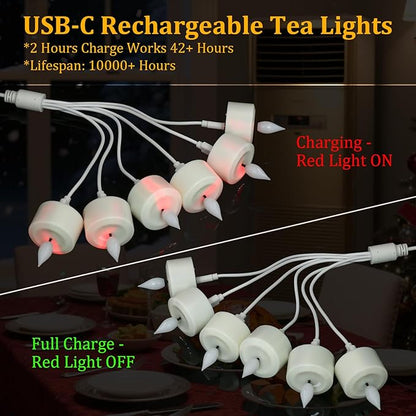 LED Tea Lights Rechargeable with Remote Control