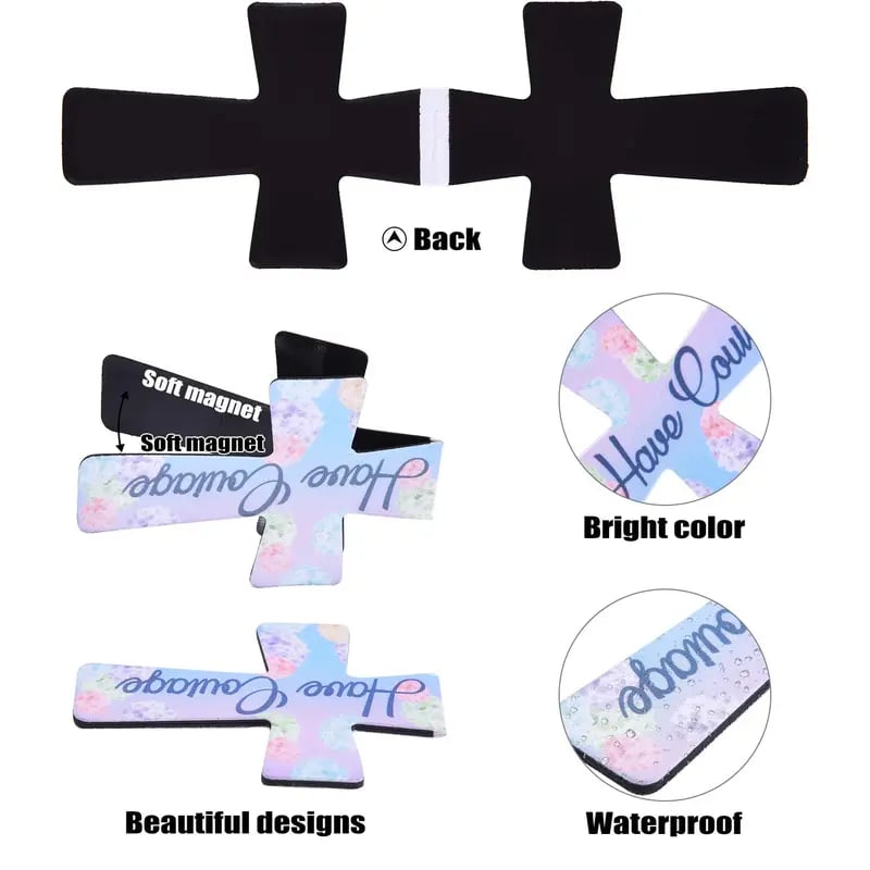 Sfrcord® 📖16 Pcs Magnetic Cross Bookmarks Gifts for Bible Study. Readers. Teachers. Students🌸✝️