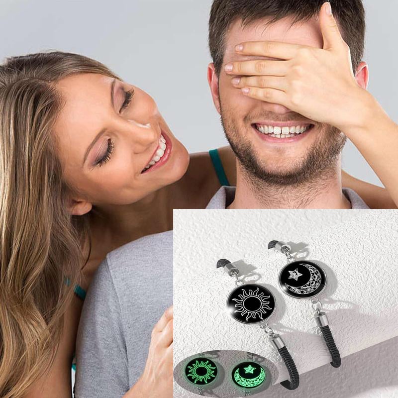 Cilifer®🔥 2-Pack   Sun & Moon Bracelets – Luminous Couples Jewelry for Long-Distance Love