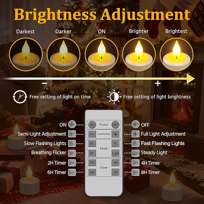 LED Tea Lights Rechargeable with Remote Control