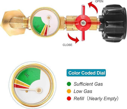 Cilifer®💥Top-Rated Propane Refill Elbow Adapter with Tank Gauge