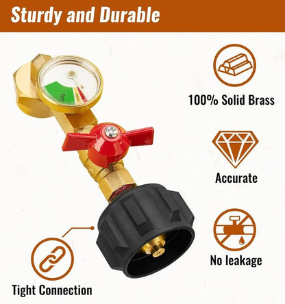 Cilifer®💥Top-Rated Propane Refill Elbow Adapter with Tank Gauge