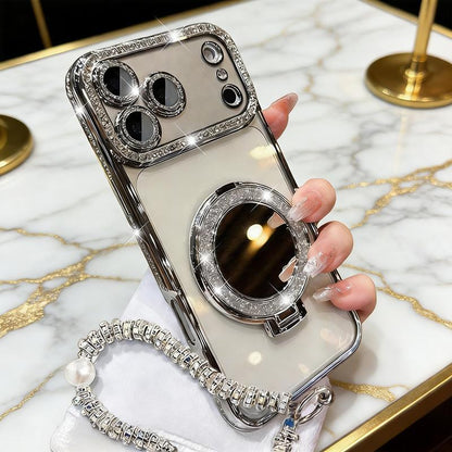 Luhaka®  ✨💎Sparkling Diamond Women's Phone Case with Mirror & Stand for iPhone 12/13/14/15/16/17 Pro Max.17Air.14/15/16 Plus💖