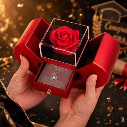 Happy Graduation. I am proud of you more than you will ever know - Red Heart Rose Box