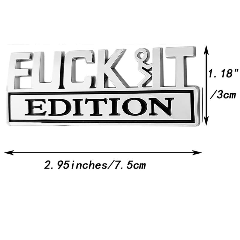 Luhaka® 🚗🔥FUCK IT Edition Emblem | Car Decal Accessory