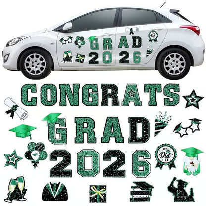 🎓 2026 Grad Car Magnets 🧲 – 30-Piece Set for Celebration Decor (Cars. Fridges & More) 🎁Buy 2 Free Shipping