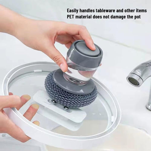 Luhaka® 🧽 Comfort Grip Soap Dispensing Kitchen Scrub