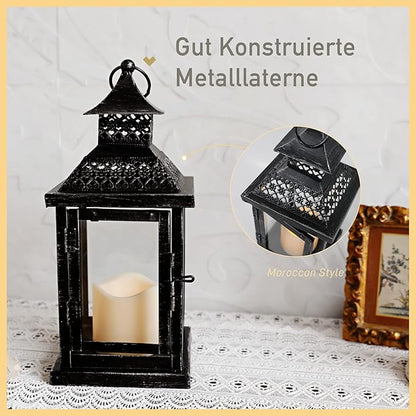 Lantern Made of Metal and Glass for Indoor