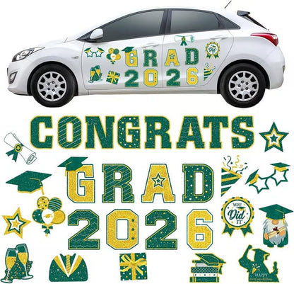 🎓 2026 Grad Car Magnets 🧲 – 30-Piece Set for Celebration Decor (Cars. Fridges & More) 🎁Buy 2 Free Shipping