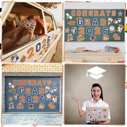 🎓 2026 Grad Car Magnets 🧲 – 30-Piece Set for Celebration Decor (Cars. Fridges & More) 🎁Buy 2 Free Shipping