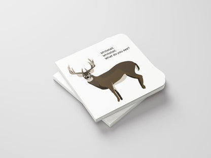 Luhaka® 📚🦌 Whitetail. Whitetail. What Do You See? — Rounded-Corner & Reinforced Children's Card for the Hunting Family