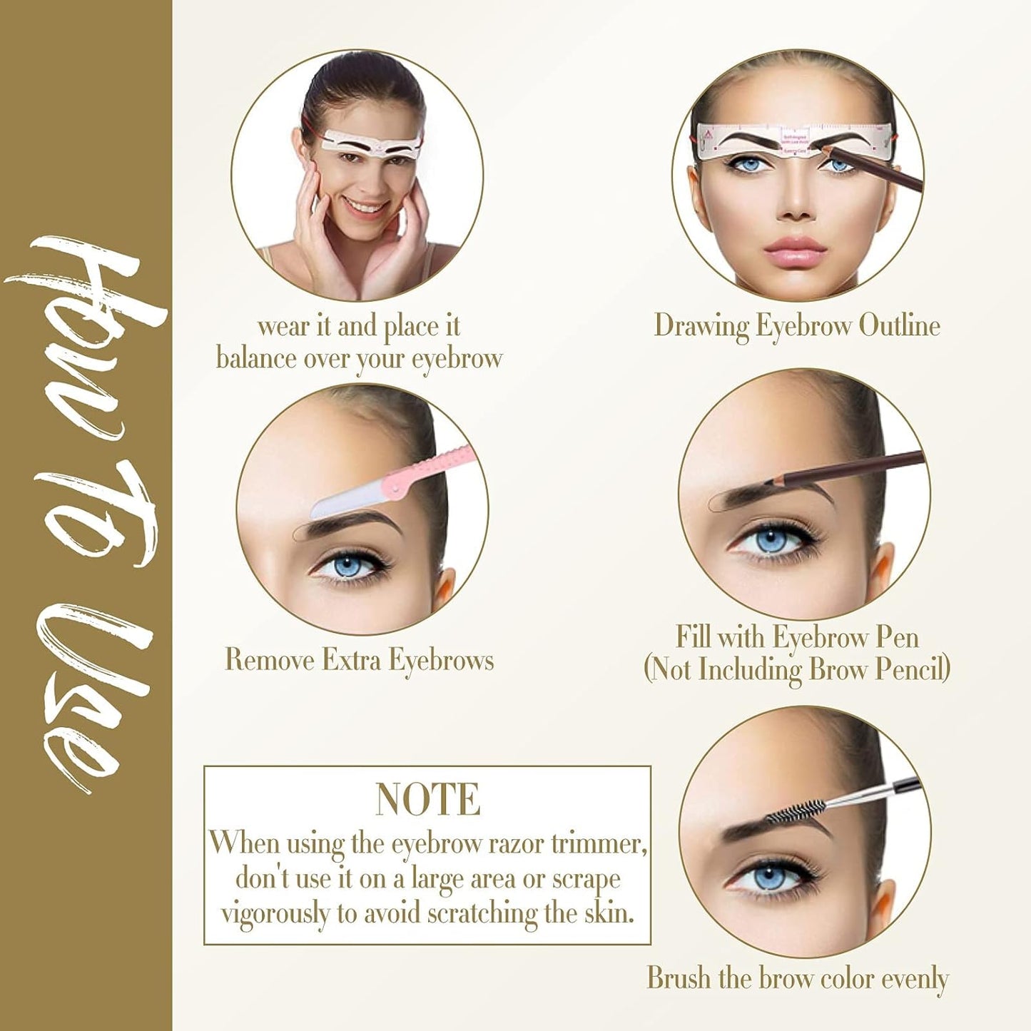 Luhaka®  🔥✨Reusable Eyebrow Stencil Shaper Kit (14-pack)