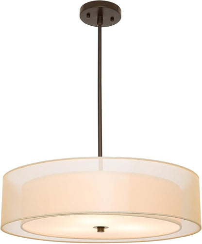 Double Drum Chandelier