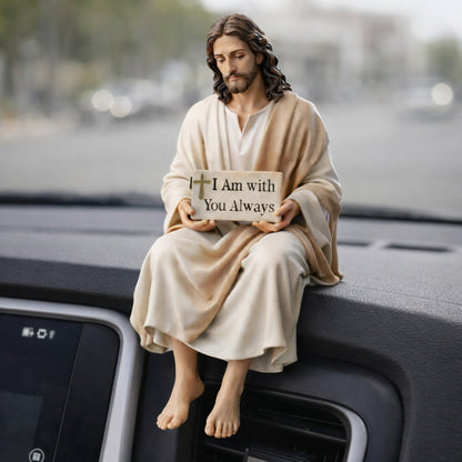 Luhaka®  ✨Handcrafted Jesus Figurine✝️Serene Desk Companion🙏