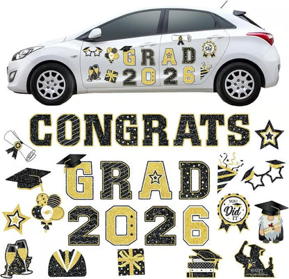 🎓 2026 Grad Car Magnets 🧲 – 30-Piece Set for Celebration Decor (Cars. Fridges & More) 🎁Buy 2 Free Shipping