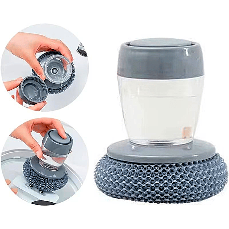 Luhaka® 🧽 Comfort Grip Soap Dispensing Kitchen Scrub