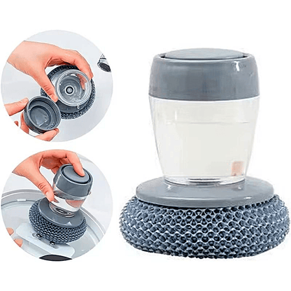 Luhaka® 🧽 Comfort Grip Soap Dispensing Kitchen Scrub