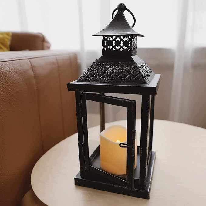 Lantern Made of Metal and Glass for Indoor