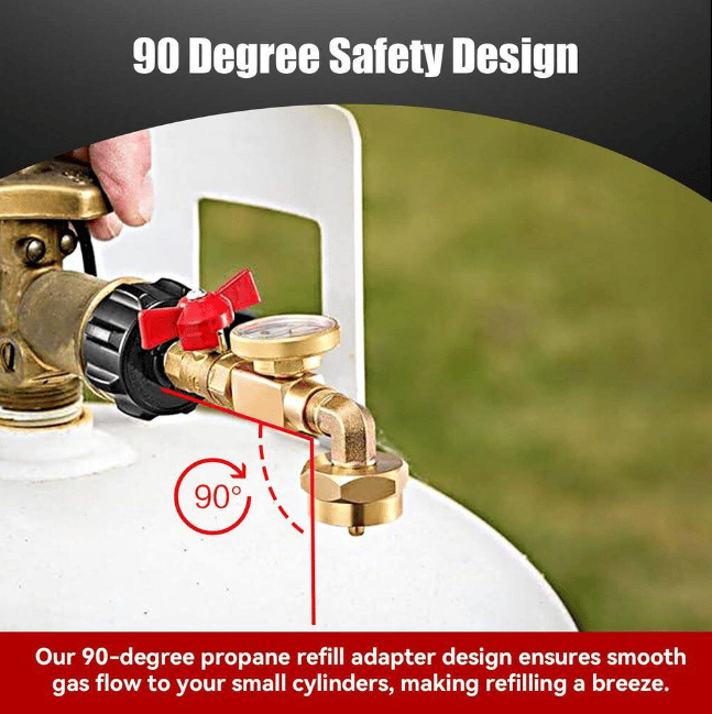 Cilifer®💥Top-Rated Propane Refill Elbow Adapter with Tank Gauge