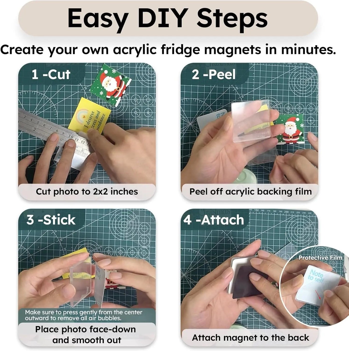 🎞✂  DIY 3D Crystal Acrylic Fridge Magnet Kit