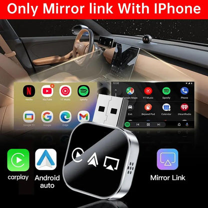 Luhaka® 2026 Upgrade 3 in 1 Screen Mirror iOS Phone. wired to wireless Carplay Luhaka® adapter