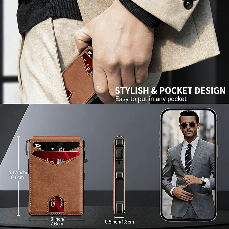 Luhaka® The Ultimate Smart Pop-Up Wallet: Slim. Secure. & RFID Protected
