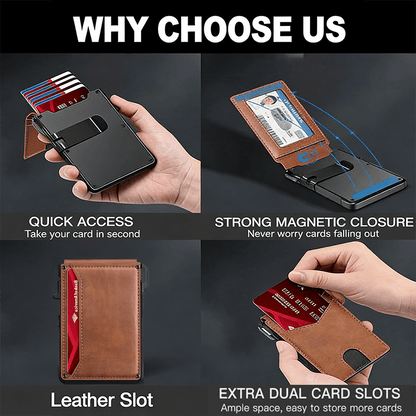 Luhaka® The Ultimate Smart Pop-Up Wallet: Slim. Secure. & RFID Protected